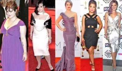Fotos de Kelly Osbourne conforme perdeu peso ao adotar a dieta vegana por influência de seu noivo. (Fotos: Getty Images)