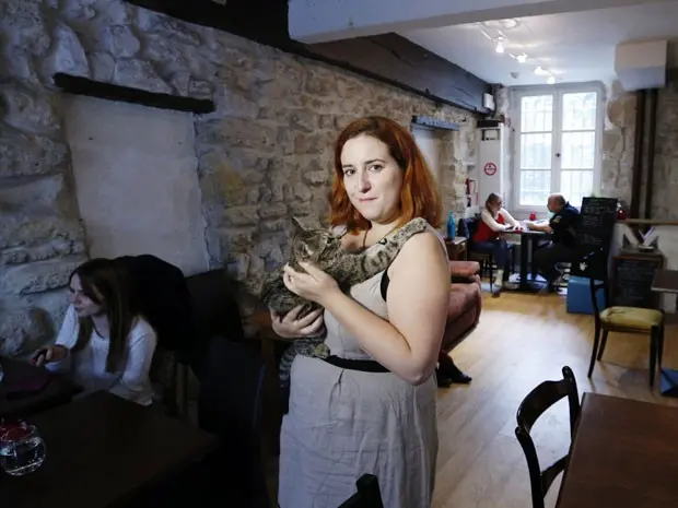 A gerente do café, Margaux Gandelon (Foto: François Guillot /AFP)