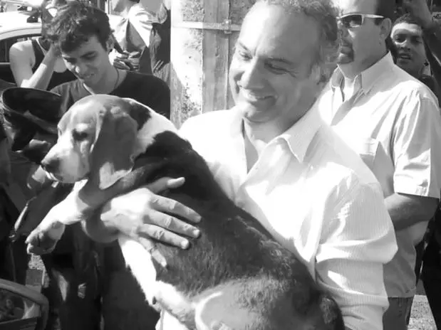 O deputado conseguiu a guarda temporária de dois beagles recapturados pela polícia (Foto: Divulgação)