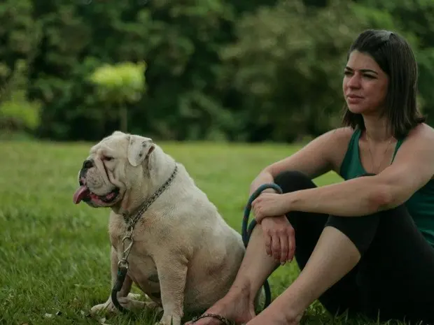 Publicitária de Uberlândia disse que se culpou pela obesidade do buldogue inglês Barney (Foto: ReC Fotografia)