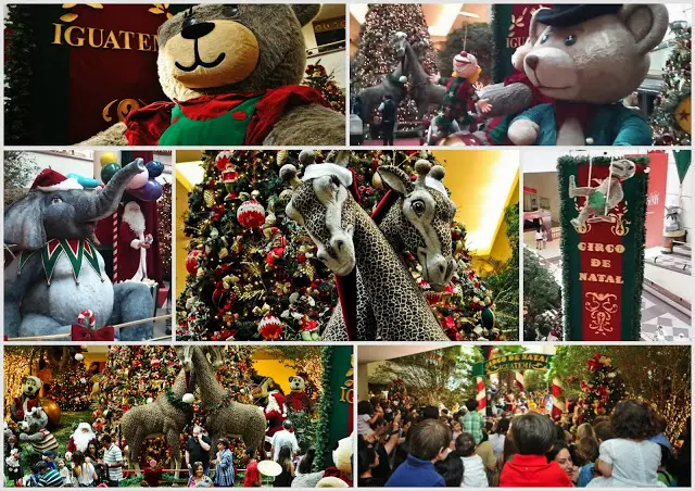 Decoração de natal com animais em circo. (Foto: Divulgação)