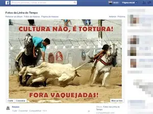 Montagens foram compartilhadas pelas ONGs que defendem os animais foram compartilhadas nas redes sociais (Foto: Reprodução/Facebook)