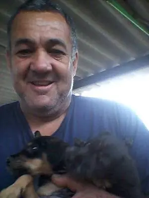 Voluntário Marco Antônio com os filhotes (Foto: Arquivo Pessoal)