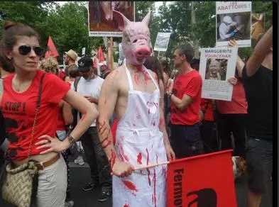 Manifestantes em Paris. Foto: Twitter/Cédric Garroufe