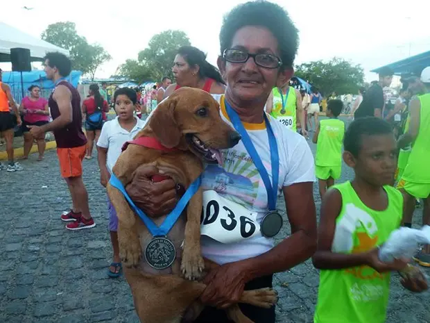 Na última corrida em caicó os dois concluíram a corrida de 9km (Foto: Divulgação/Acapam)