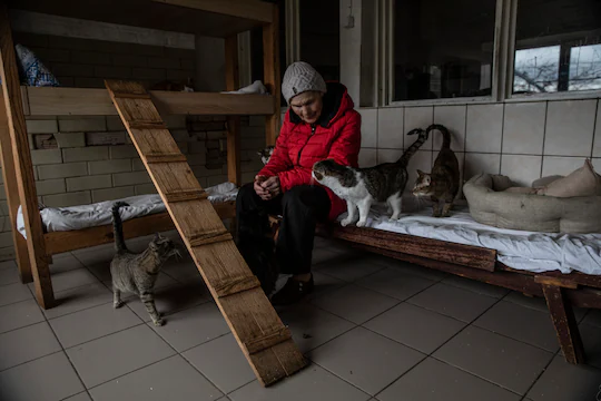 asomadetodosafetos.com - Em meio à guerra, idosa de 77 anos protege centenas de cães e gatos: “Meu lugar é aqui”